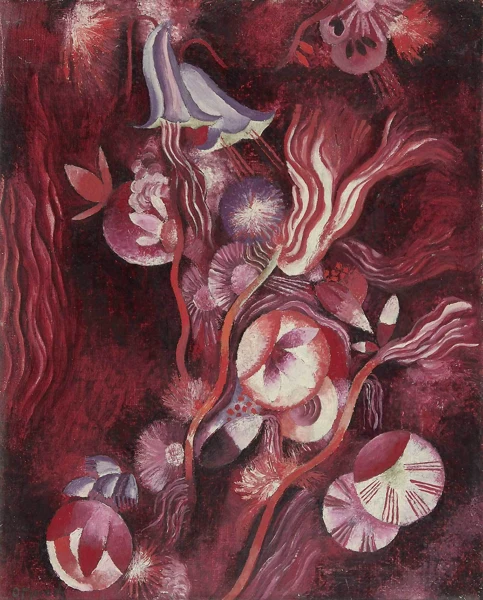 Otto Morach — Rote Blumen, um 1924