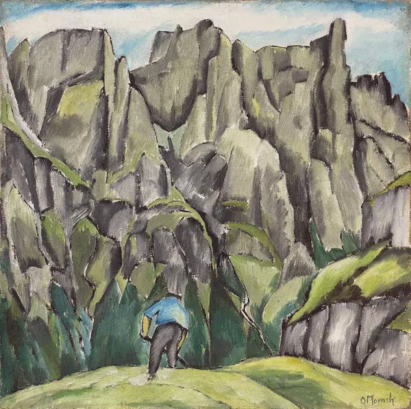 Otto Morach — Mäher, vor den Engelhörnern — Galerie Kornfeld