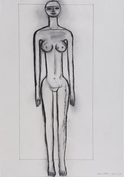 Otto Müller — Zeichnung zu Phänotyp, 1980