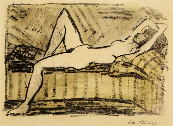 Liegende auf der Couch (Ruhender Akt)
