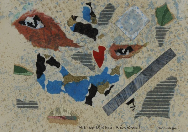 Otto Nebel — Glückwunschkarte, 1965