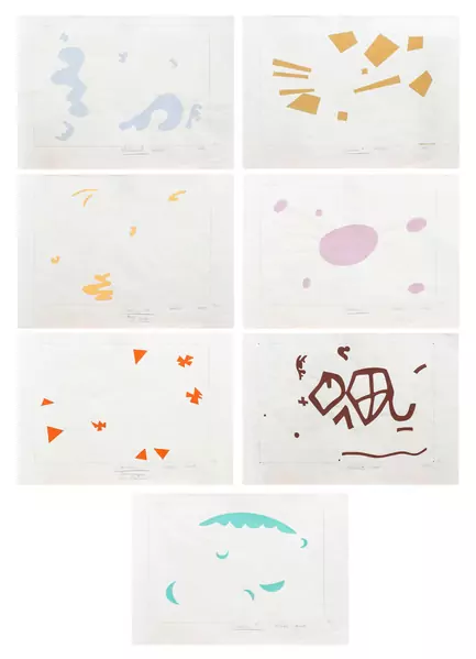 Otto NEBEL (1892-1973), "Couleur 1 - 2 - 3 - 4 - 5 - 6 - 7", ensemble de sept gouaches — DognyAuction