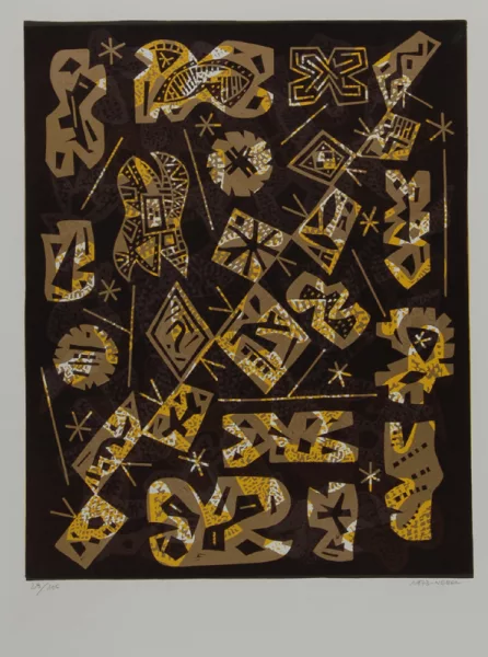 Otto Nebel — 2 Blätter: Begegnung, 1973