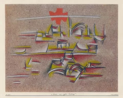 Otto Nebel — Blau-rot-gelb-Gefüge