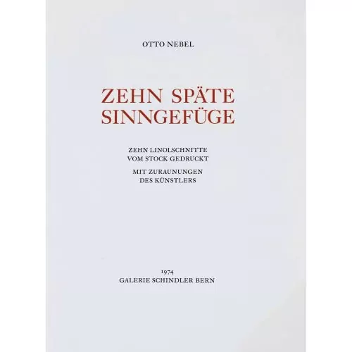 "Zehn späte Sinngefüge"