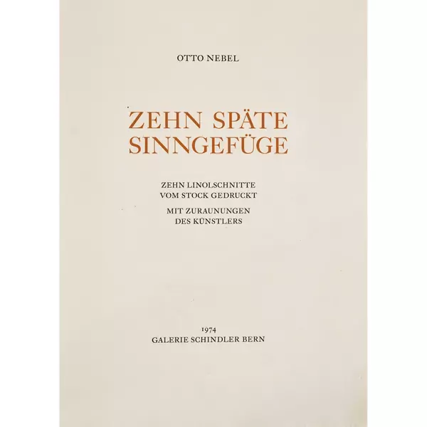 "Zehn späte Sinngefüge"