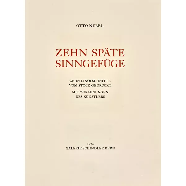"Zehn späte Sinngefüge"