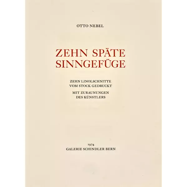 "Zehn späte Sinngefüge"