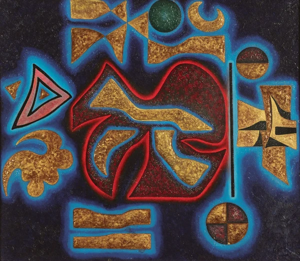 Otto Nebel — Weihgabe in Urblau, 1954