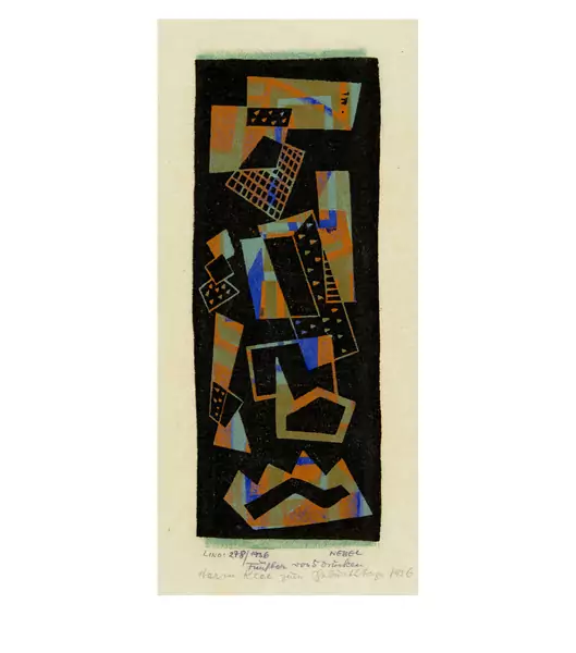 Otto Nebel — 4 Linolschnitte — Galerie Kornfeld