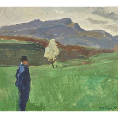 Weite Landschaft mit einem Herrn