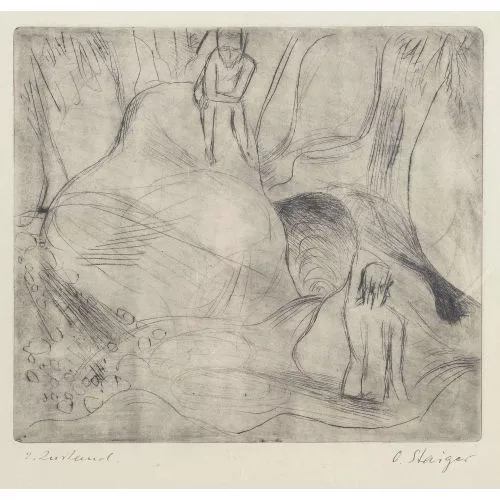 Otto Staiger — "Badende in der Bregia".