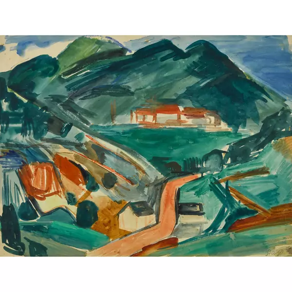 "Tessiner Landschaft mit Tremona"