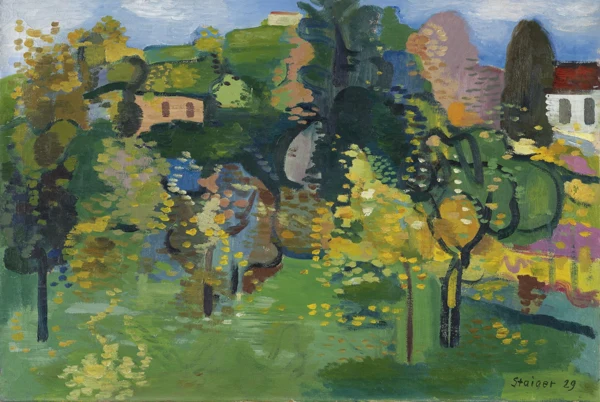 Otto Staiger — TESSINER LANDSCHAFT (MENDRISIOTTO), 1929LANDSCAPE IN TICINO (MENDRISIOTTO), 1929