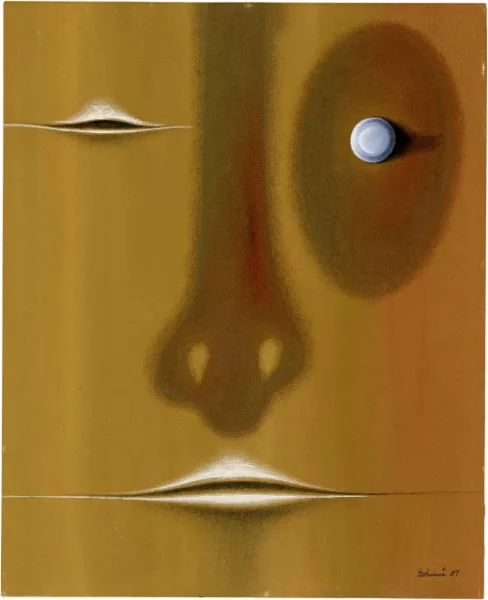 Otto Tschumi — Gesicht mit blauem Auge
