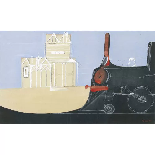 Otto Tschumi — Lokomotive in Ghost-Town.