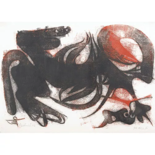 Otto Tschumi — "Tote Katze II".