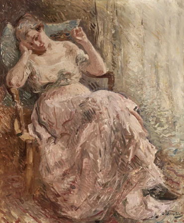 Femme sur une chaise
