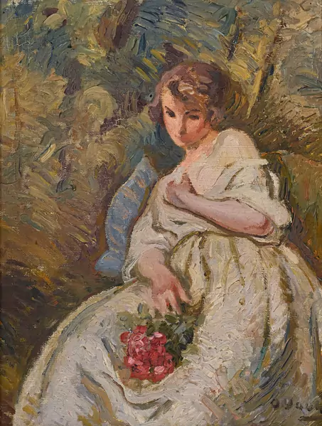 Otto Vautier — Femme au bouquet