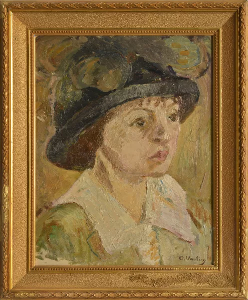 Otto Vautier — Femme au chapeau noir