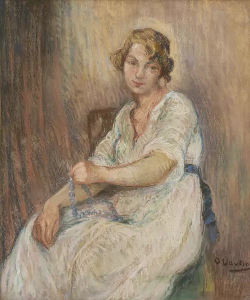 Otto VAUTIER (1863-1919), 'Femme au collier', pastel sur papier — DognyAuction