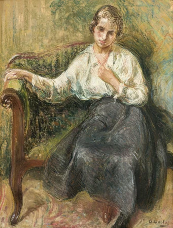 Femme sur un fauteuil