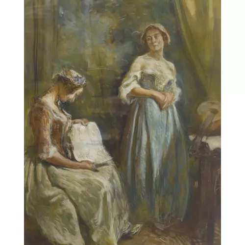 Interieur mit zwei Damen