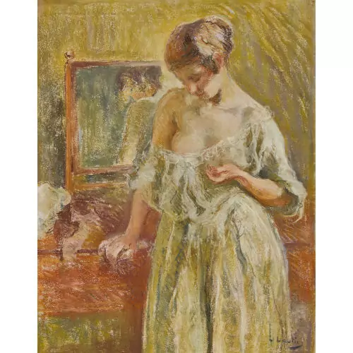 Jeune femme au miroir