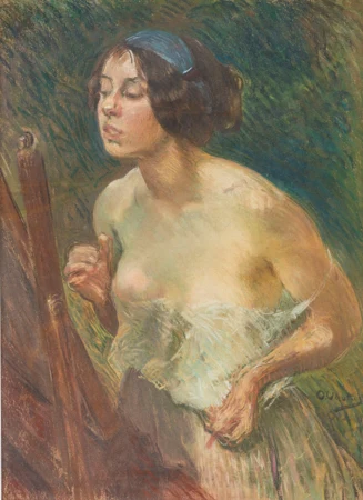Jeune femme à sa toilette
