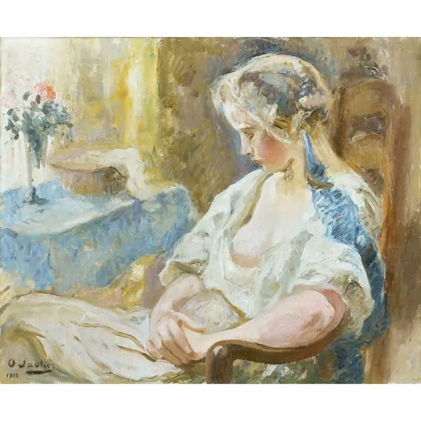 Otto Vautier — JEUNE FILLE ASSISE YOUNG LADY SITTING