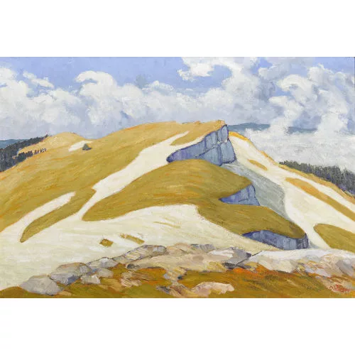 Otto Wieser — Felsige Landschaft im Vorfrühling.