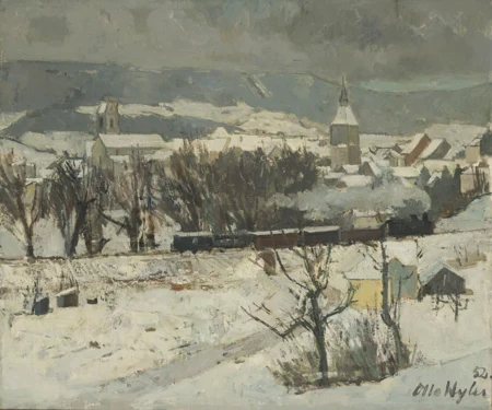 La ville d'Aarau en hiver