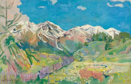 OTTO WYLER — Berglandschaft bei Ftan. 1920. — Koller Auktionen
