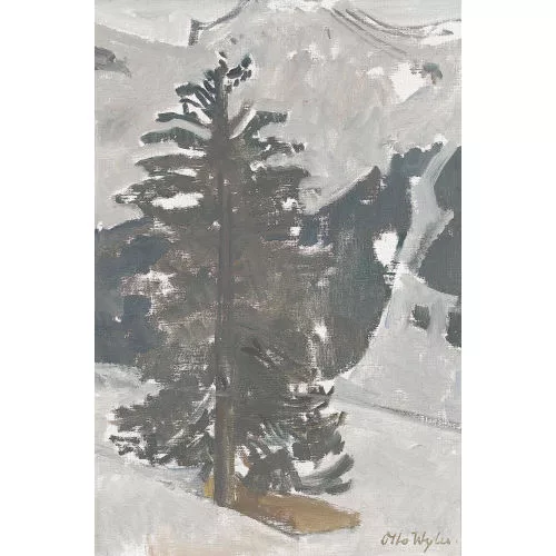 Otto Wyler — Tanne in winterlicher Gebirgslandschaft.