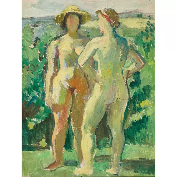 "Zwei Mädchen im Grünen"