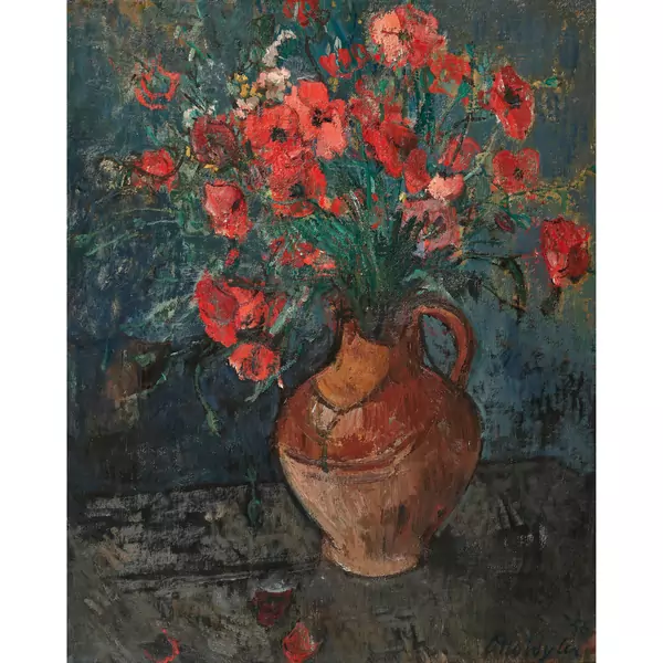 "Mohnblumen auf Blau"