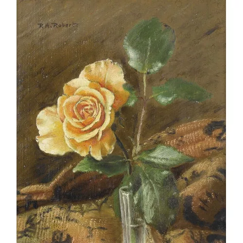 Paul-André Robert — Stillleben mit gelber Rose.
