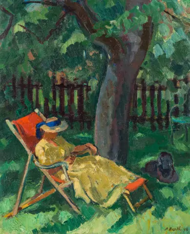 Siesta im Garten, 1946