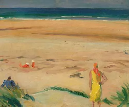 PAUL BASILIUS BARTH — Strand in der Normandie, Casteret. 1931. — Koller Auktionen