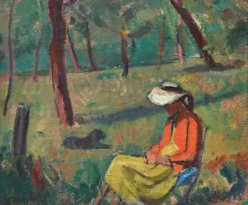 PAUL BASILIUS BARTH — Figur im Garten. — Koller Auktionen
