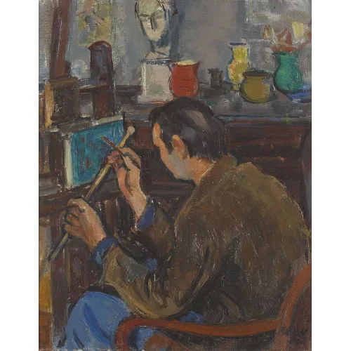 Paul Basilius Barth — "Junger Maler bei der Arbeit".