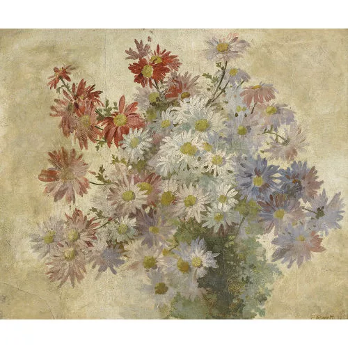 Paul Basilius Barth — Stillleben mit Chrysanthemen.