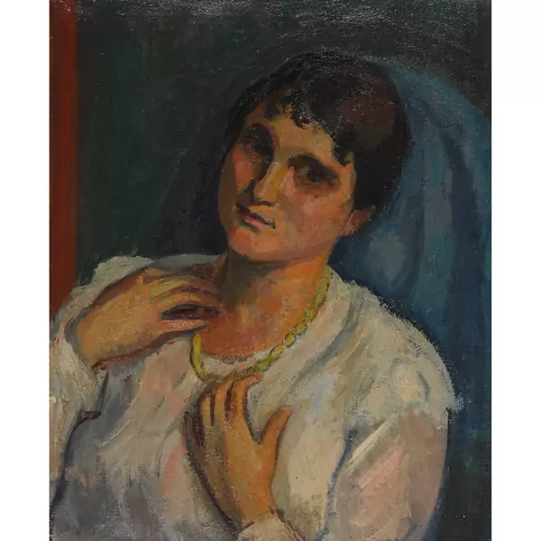 Brustbildnis einer Frau mit Halskette