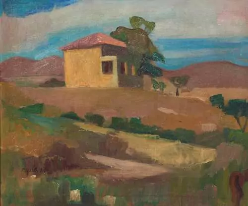 PAUL BASILIUS BARTH — Weite Landschaft mit Haus. 1920. — Koller Auktionen