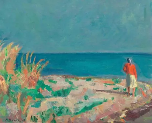 BARTH, PAUL BASILIUS — Figur am Bodensee. 1947. — Koller Auktionen