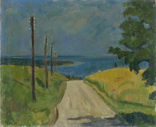 Paul Basilius Barth — KREUZUNG BEI MORGES MIT BLICK AUF DEN GENFERSEE, 1945CROSSING NEAR MORGES WITH VIEW ONTO LAKE GENEVA, 1945