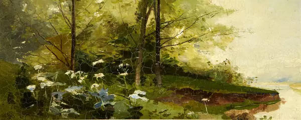 Landschaft mit Blumen