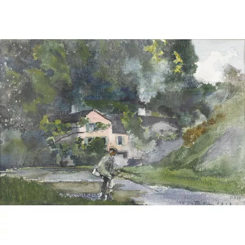 Paul Bouvier — Angler am Fluss.