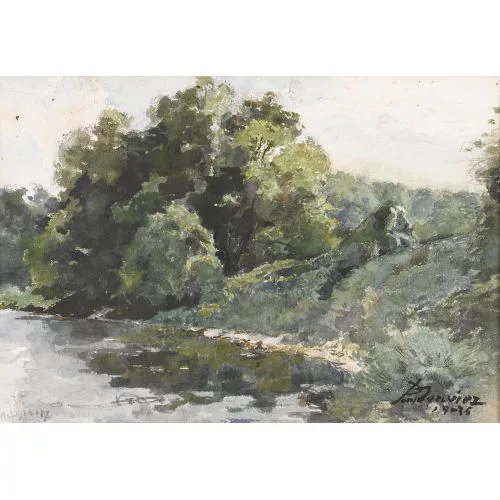 Paul Bouvier — Sommerliche Flussuferpartie.