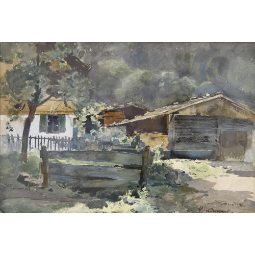 Paul Bouvier — Häuserpartie in Wilderswil.